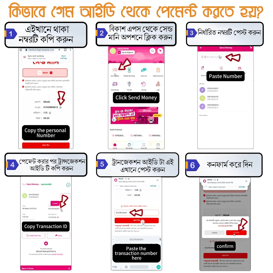 Nagad সেন্ড মানি ধাপ – স্ক্রিনশট